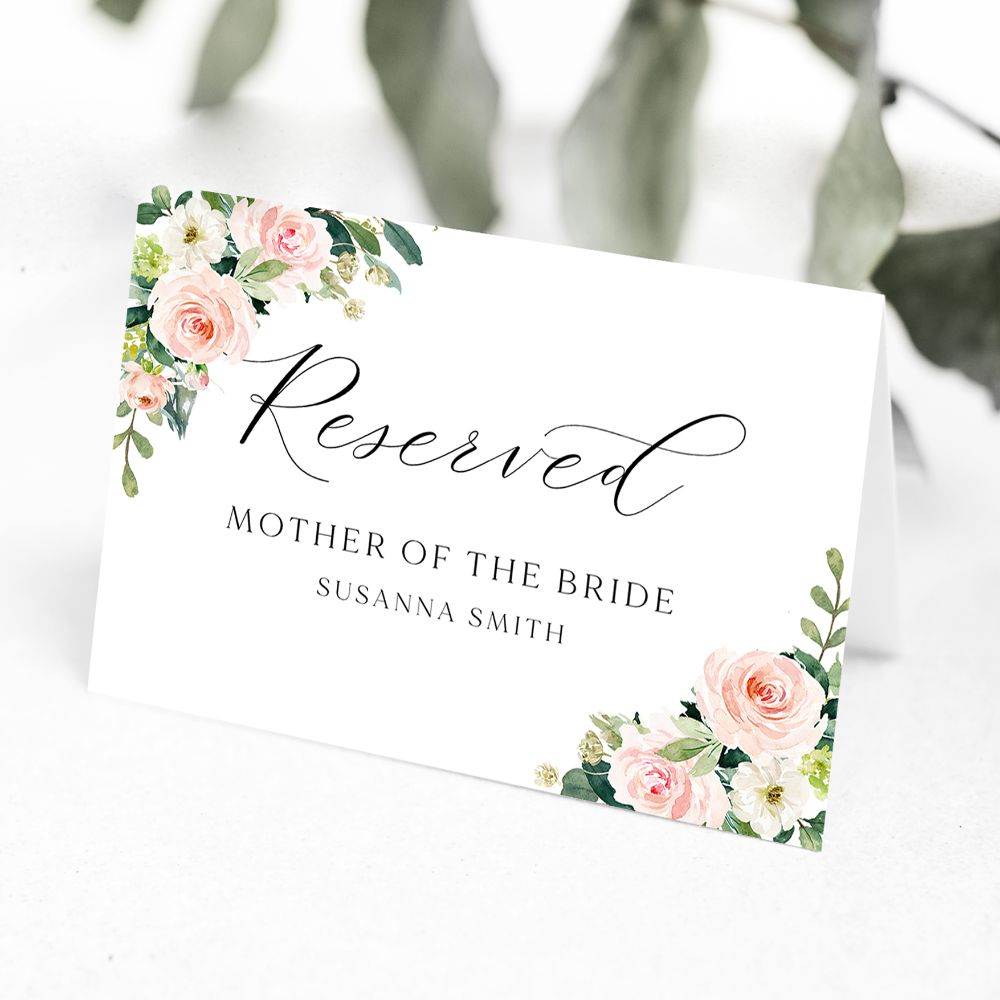 Blush & Pink Reserved Signs