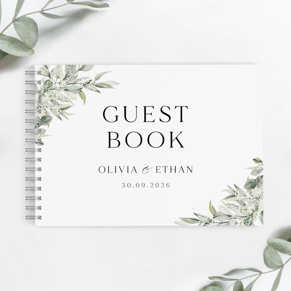 Green & Neutral Guest Books