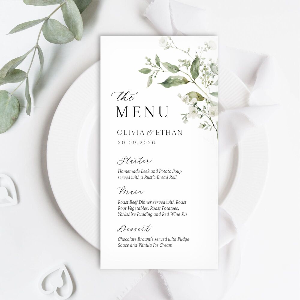 Sage Botanicals Menu