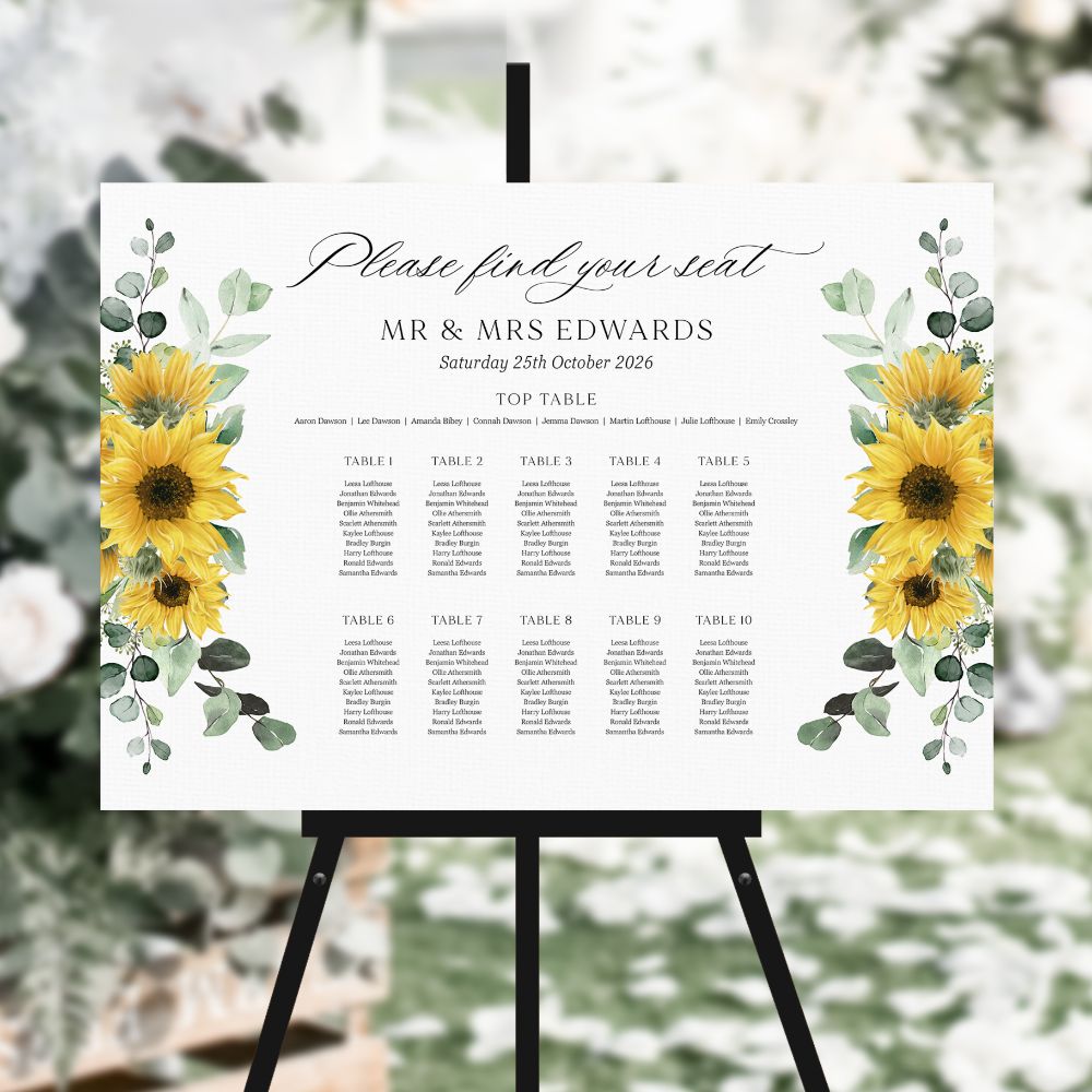 Sunflower Table Plans