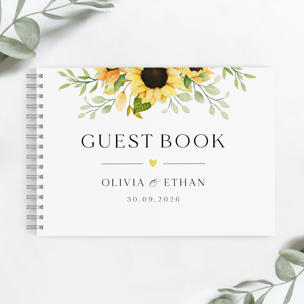 Pretty Sunflowers Guest Book