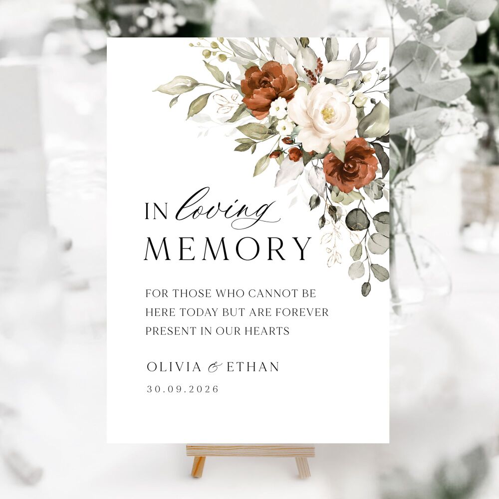 Terracotta & Ivory Wedding Accessory Signs (Choose Your Sign)