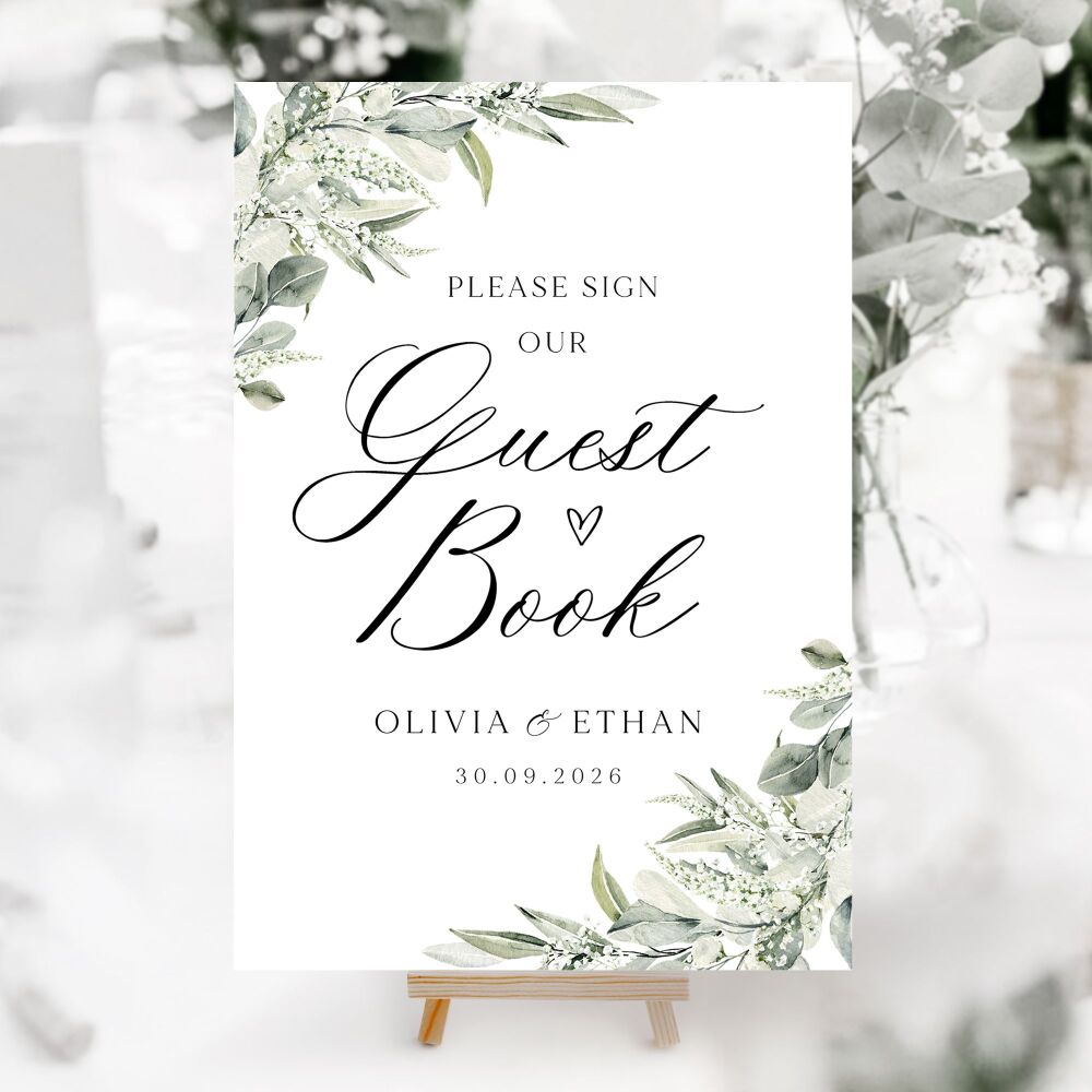 Sage & Gypsophilia Wedding Accessory Signs (Choose Your Sign)