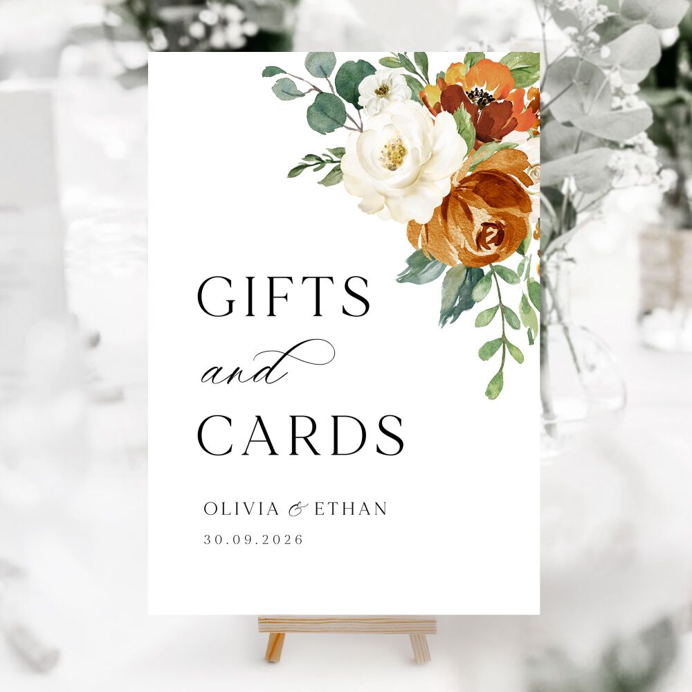 Burnt Orange & Eucalyptus Wedding Accessory Signs (Choose Your Sign)