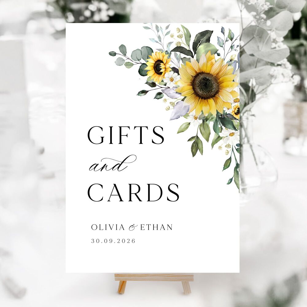 Sunflowers & Daisies Wedding Accessory Signs (Choose Your Sign)