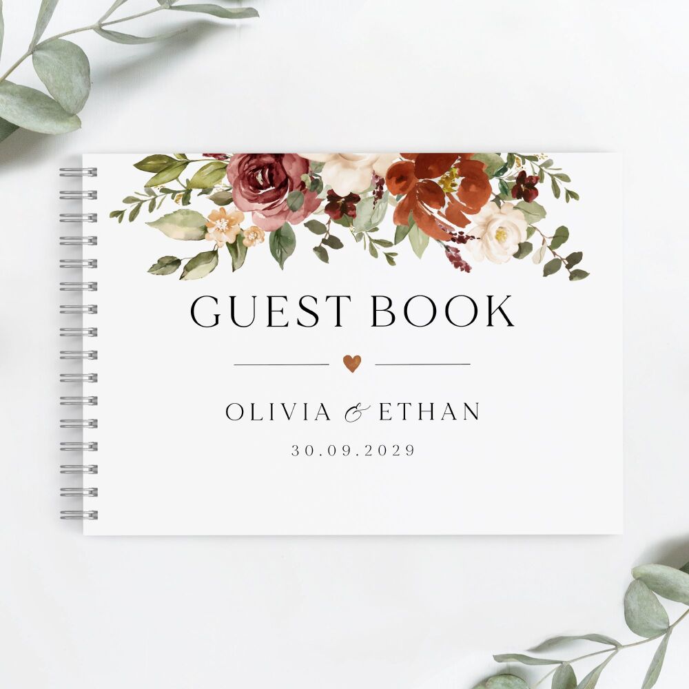 Rust & Burnt Orange Guest Book