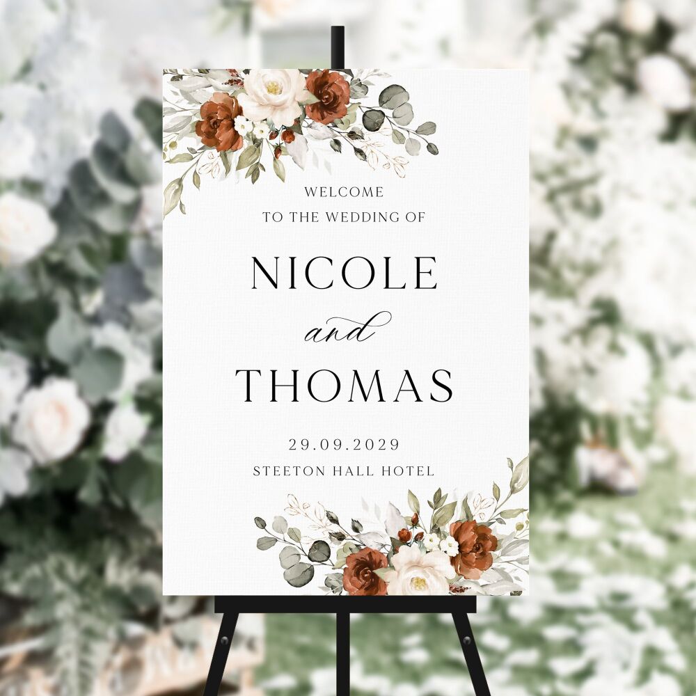 Terracotta & Ivory Welcome Sign