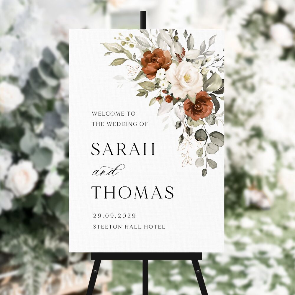 Terracotta & Ivory Welcome Sign