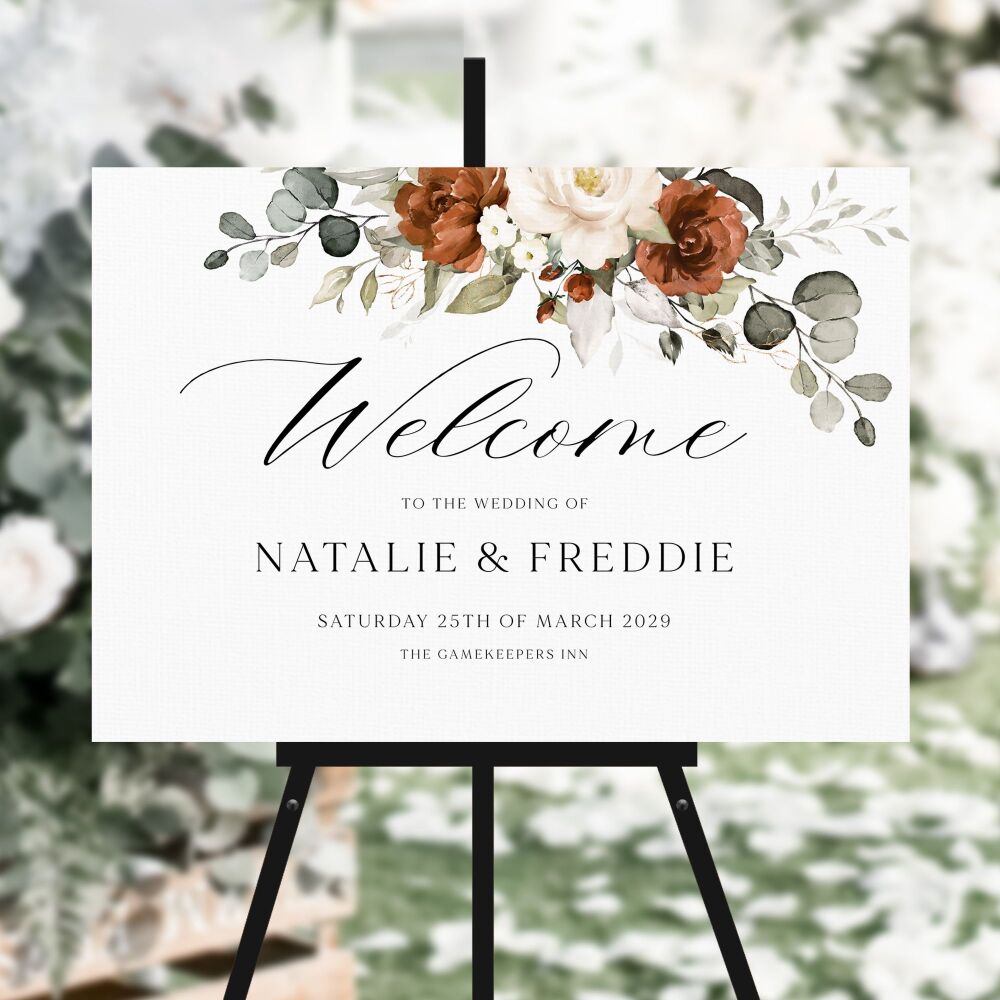 Terracotta & Ivory Welcome Sign