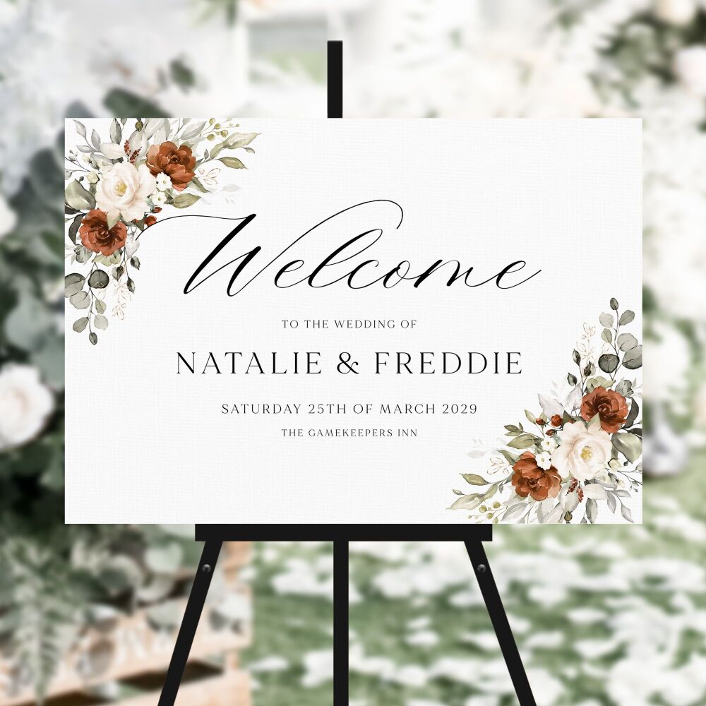 Terracotta & Ivory Welcome Sign