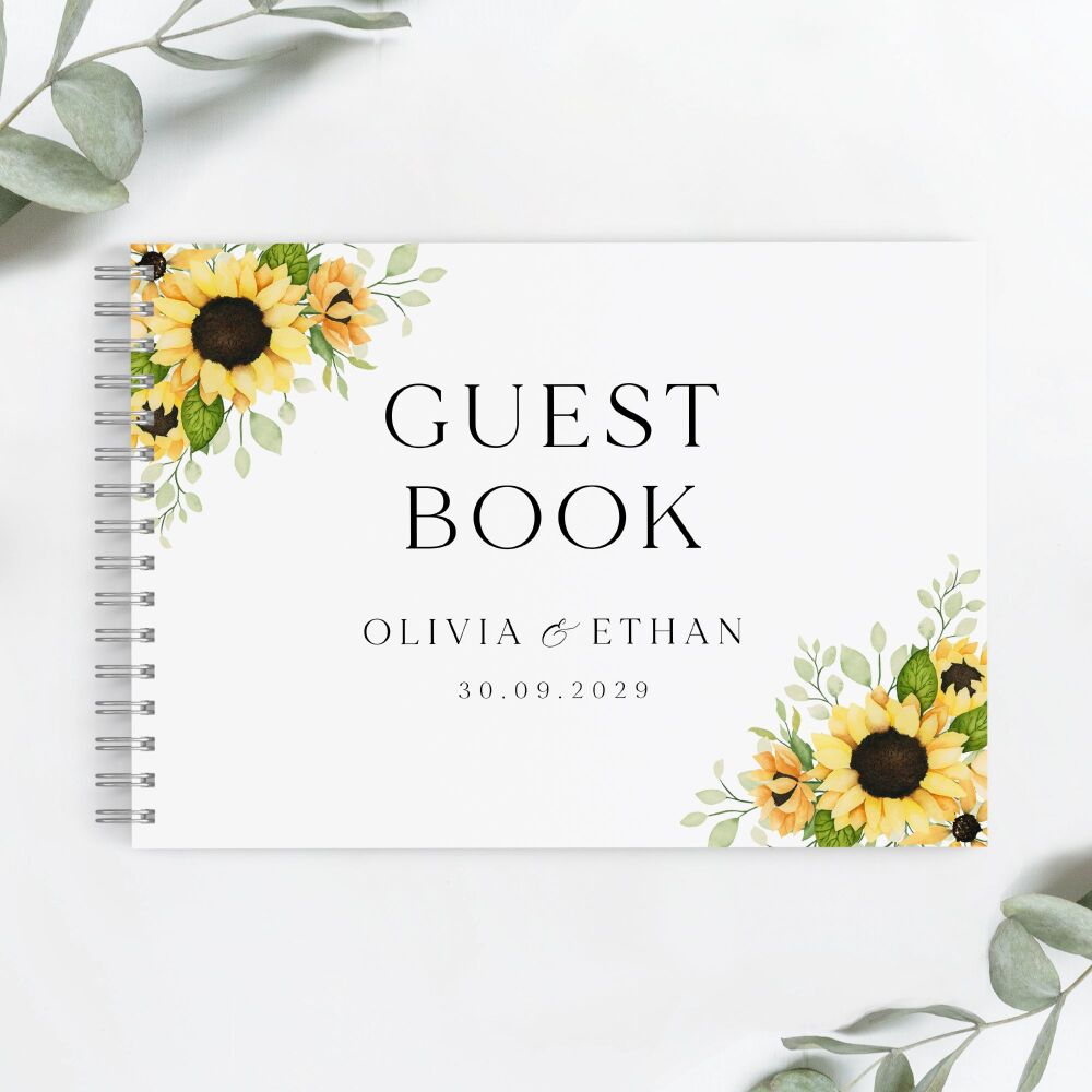 Pretty Sunflowers Guest Book