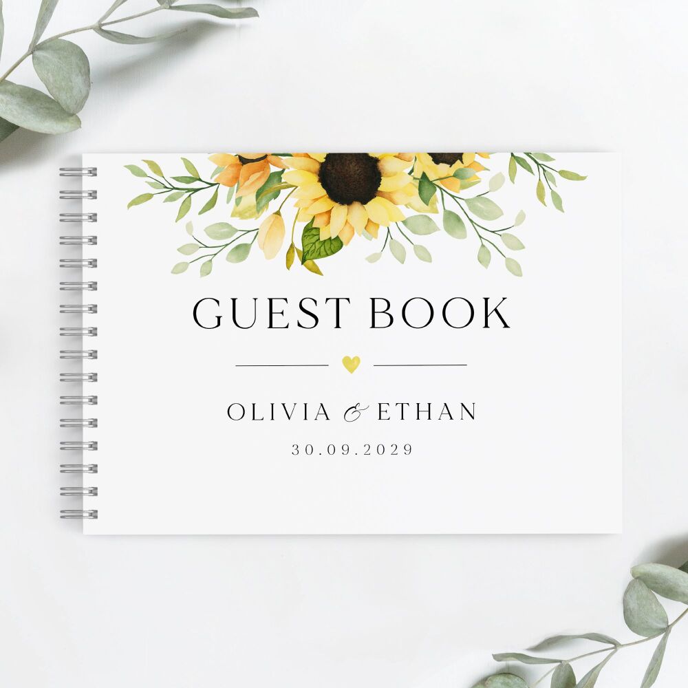 Pretty Sunflowers Guest Book