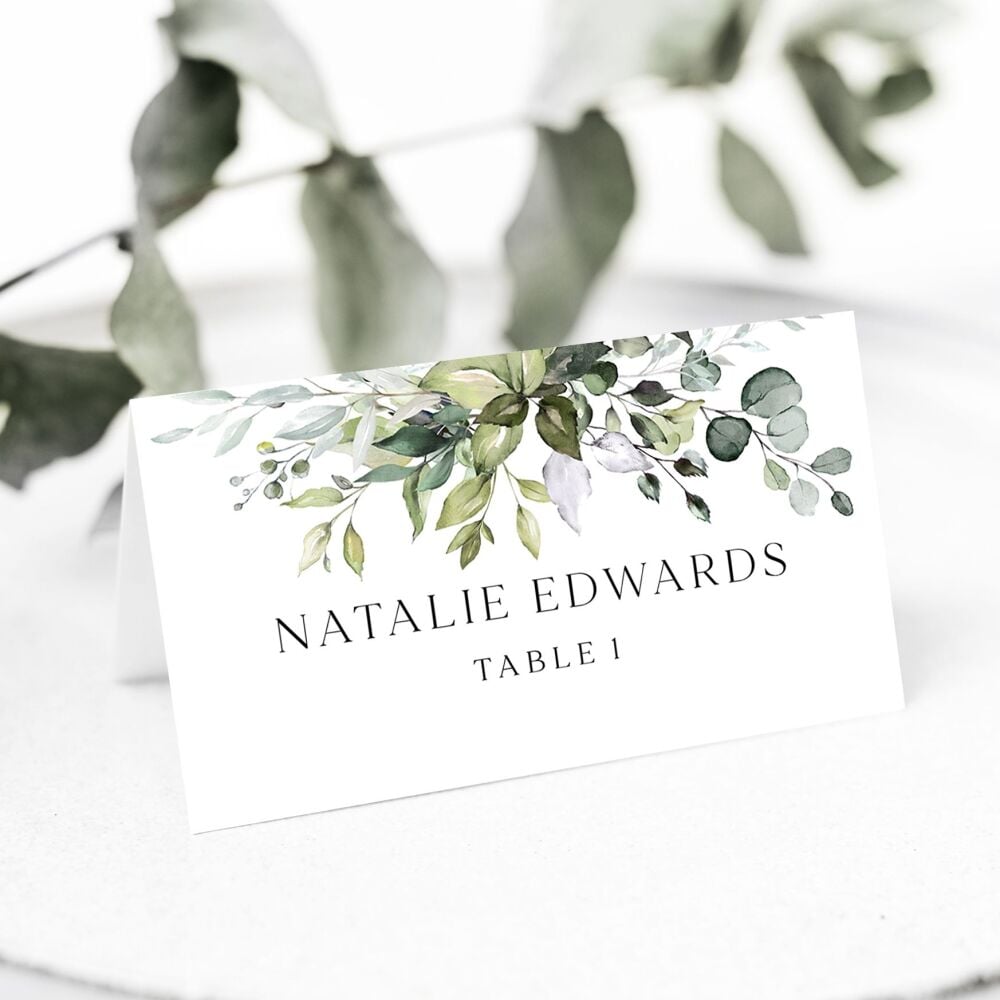 Eucalyptus Bouquet Place Name Card