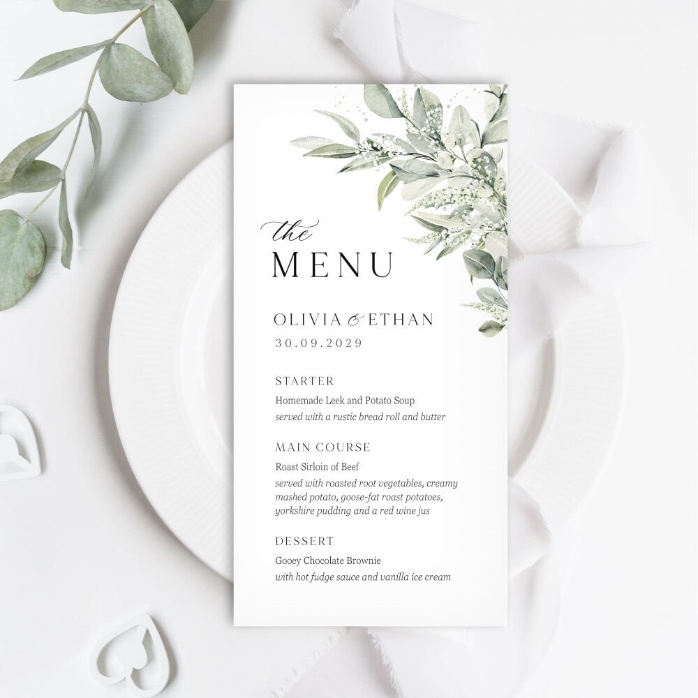 Sage & Gypsophilia Menu