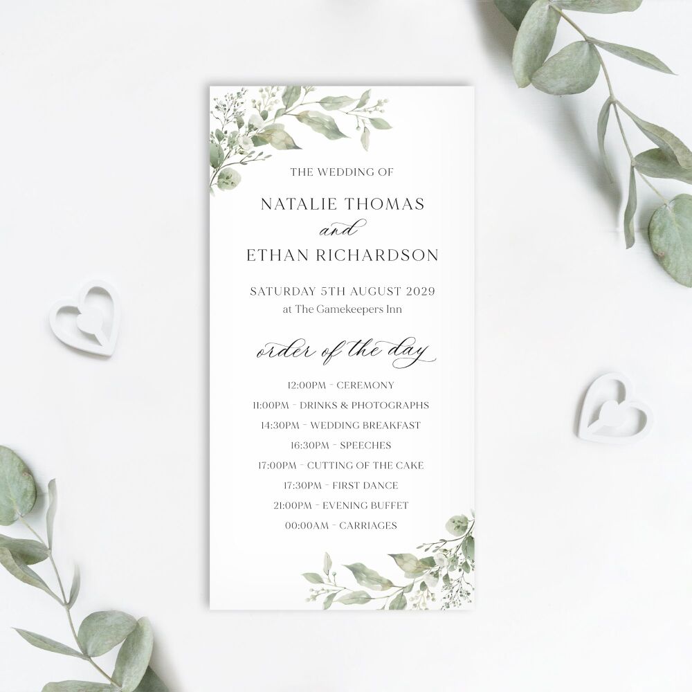 Sage Botanicals Order of the Day Card