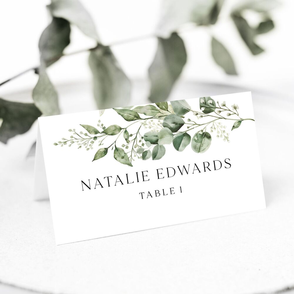Sage Botanicals Place Name Card