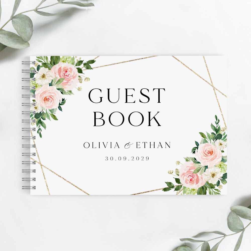 Blush Pink & Gold Guest Book