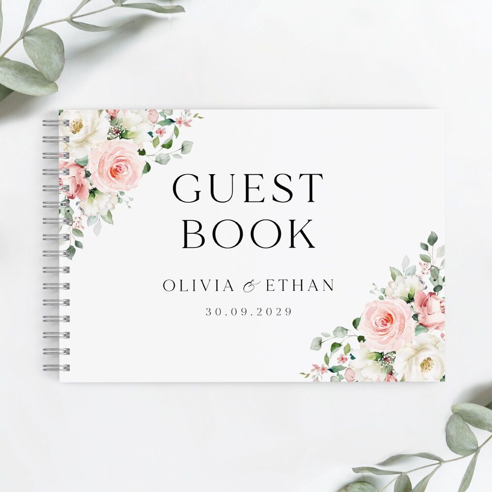 Blush Roses Guest Book