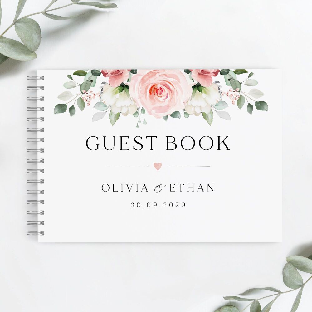 Blush Roses Guest Book