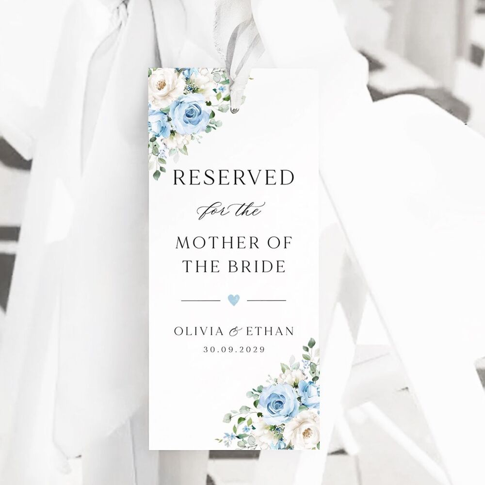 Blue Roses Reserved Seat Tag