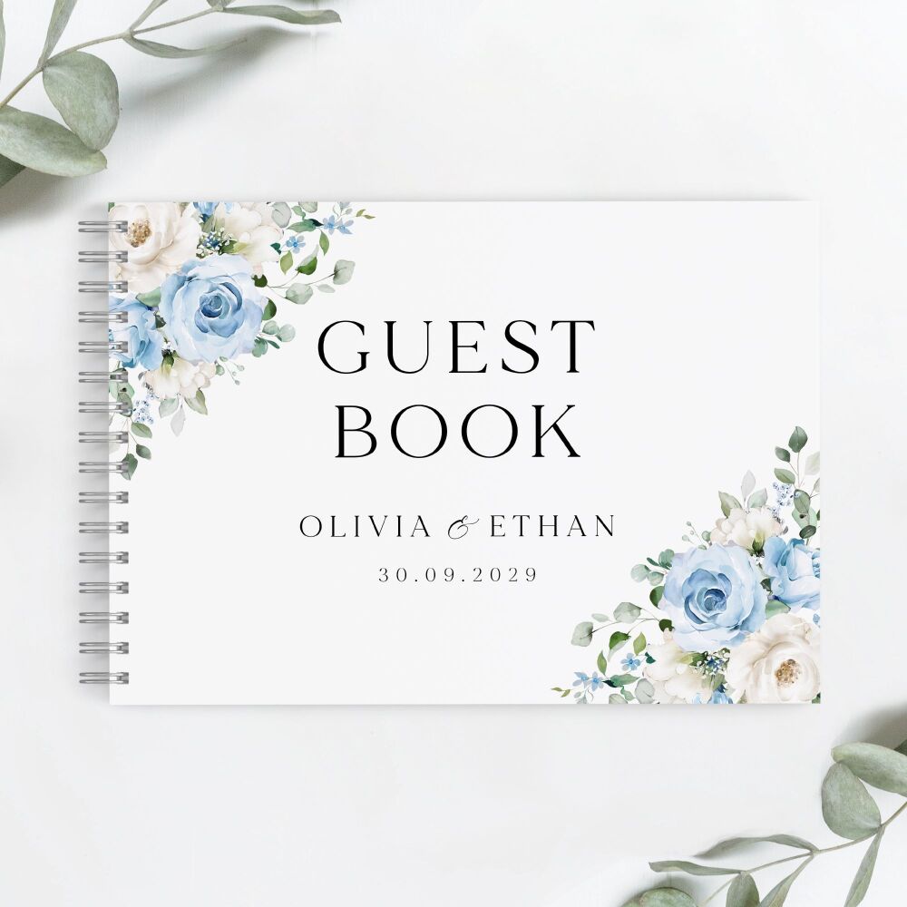 Blue Roses Guest Book