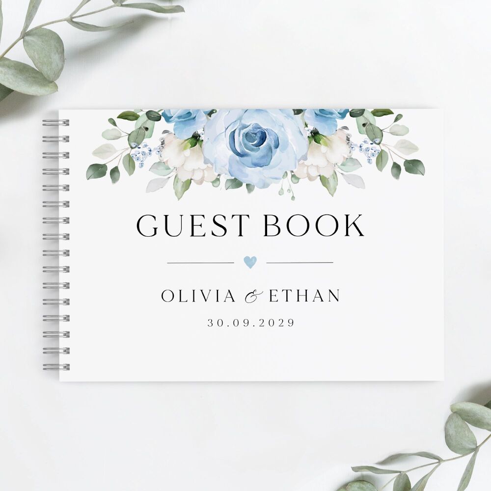 Blue Roses Guest Book