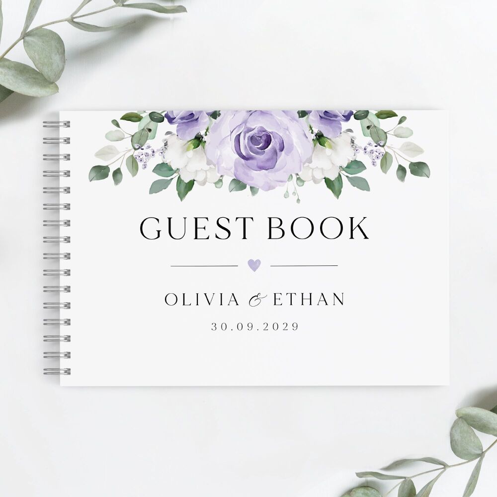 Lilac Roses Guest Book
