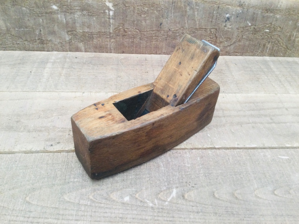 Vintage 6” Beech Coffin Block Plane 1.1/2” Cutter