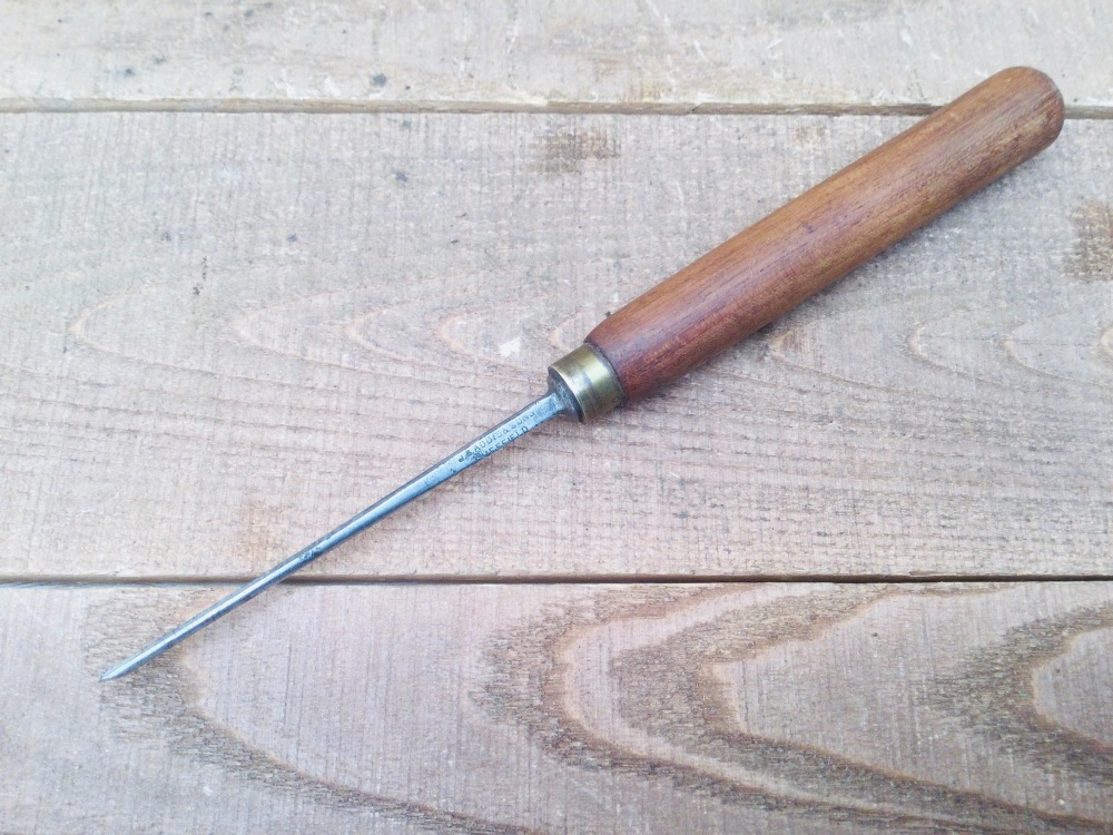 Antique Addis 1/8” Straight Gouge Woodcarving Chisel