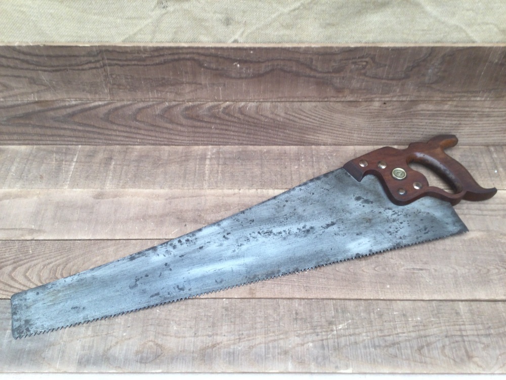 Vintage Disston USA D8 26” Cross Cut 5PPI Panel Saw