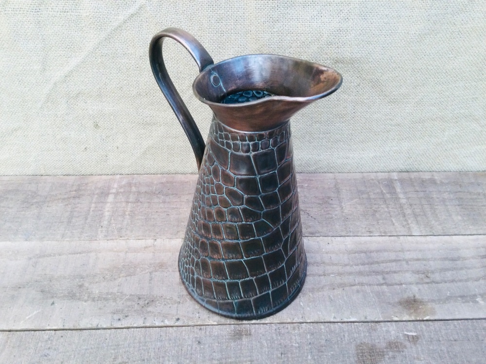 Joseph Sankey Art Metalware Water Jug Lizard Skin Size No 2