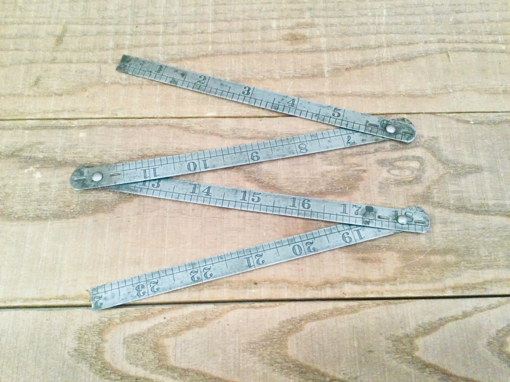 Vintage Jointed 2ft Imperial Steel Rule