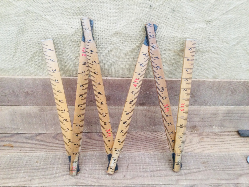 Vintage Rabone Chesterman No. 1642 Zig Zag 6ft / 2 Metres Boxwood Surveyor’s Rule