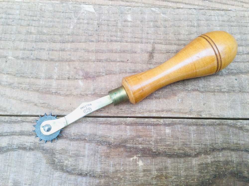 Scarce Vintage Edward Preston Scrivener’s Wheel Runner Tool