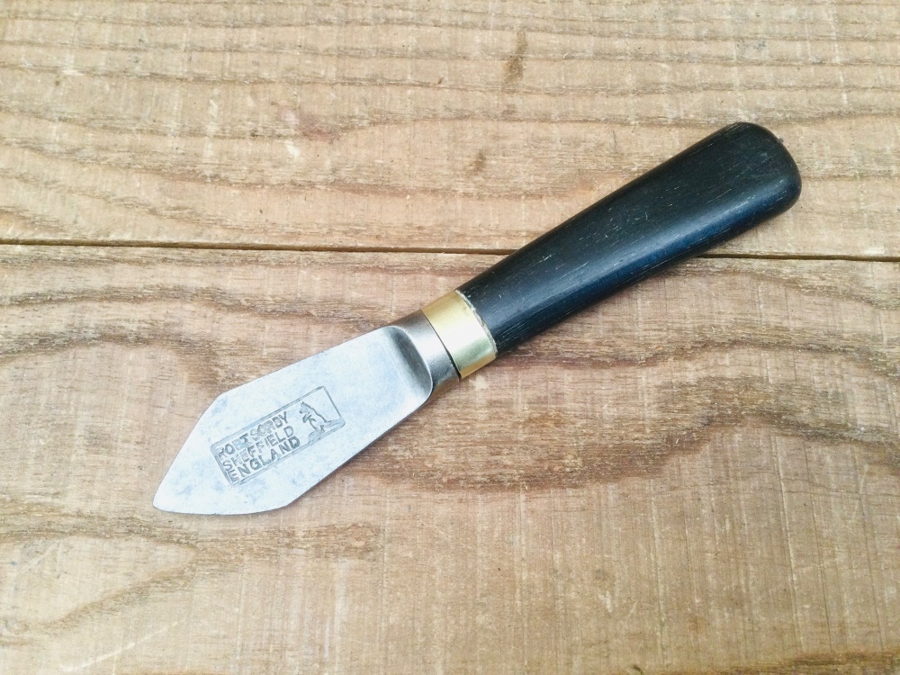 Vintage Robert Sorby Ebony Clipped Glaziers Putty Knife