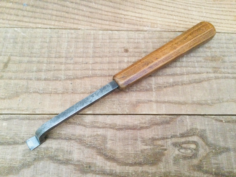 Vintage Octagonal Handle 3/8” Bent Straight Woodcarving Chisel