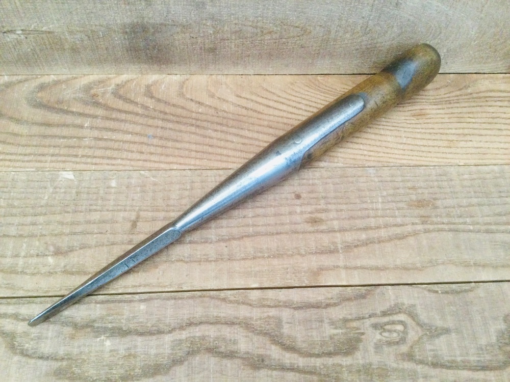 Antique Strapped & Socket Heavy Duty Forged Turnscrew Screwdriver 14.5” Lon