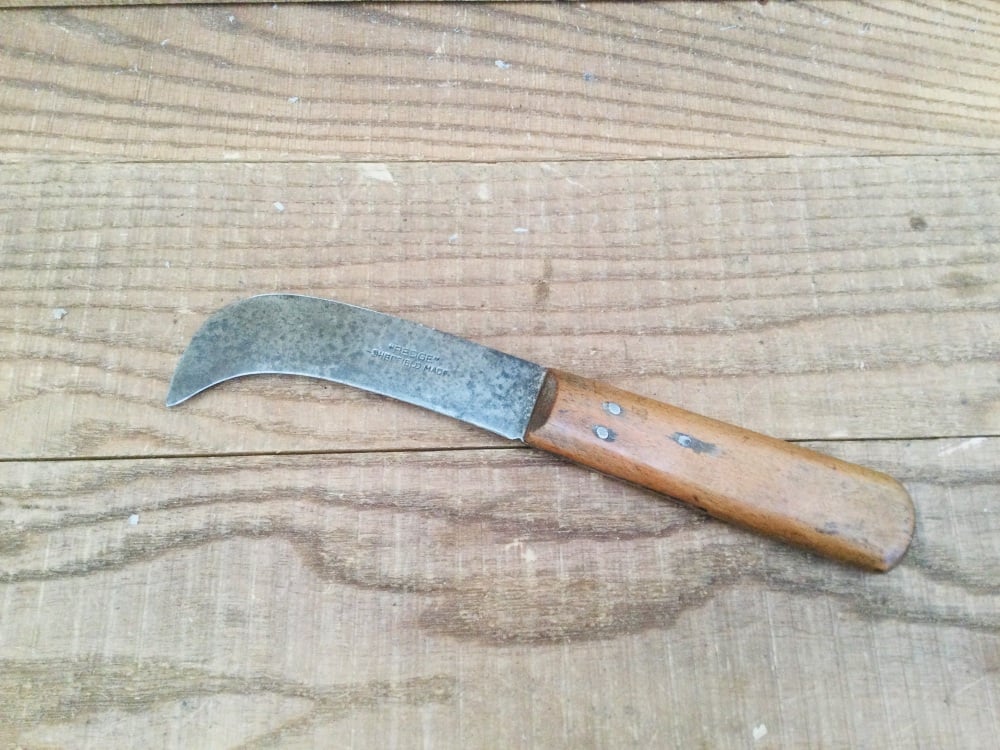 Vintage Redge Sheffield Leatherworkers Curved Blade Knife