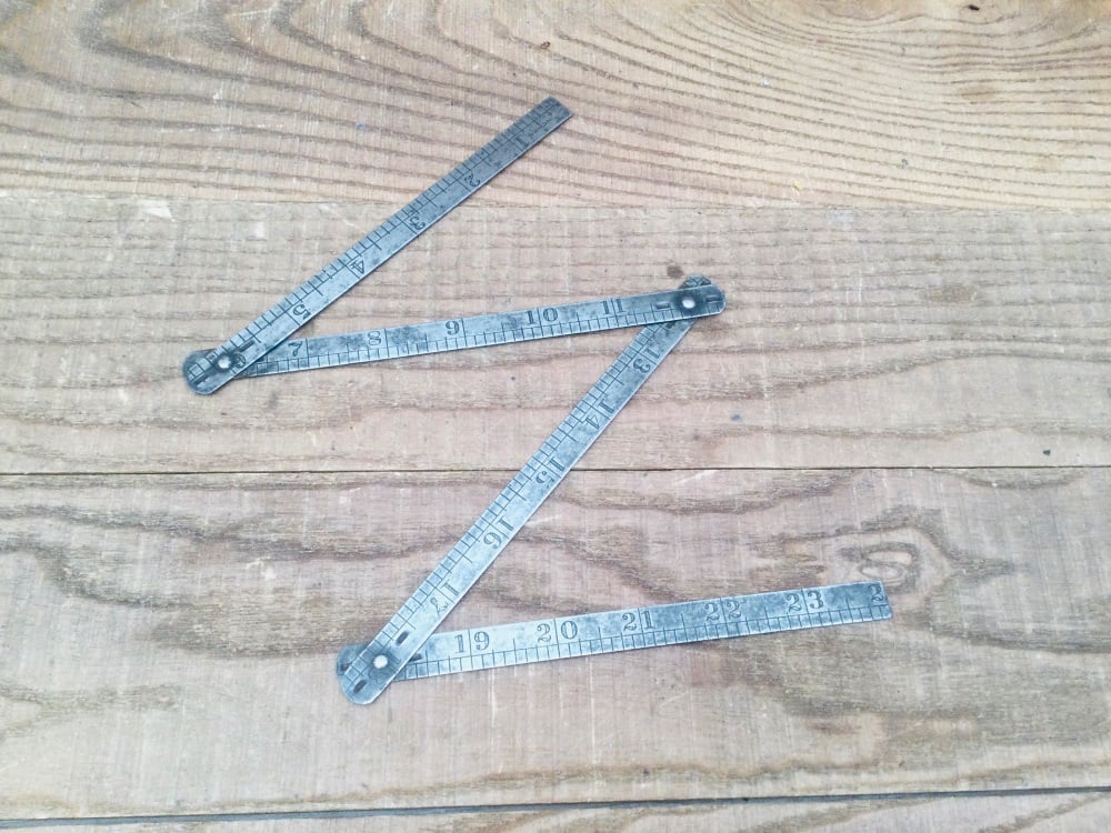 Vintage Jointed 2ft Imperial Steel Rule