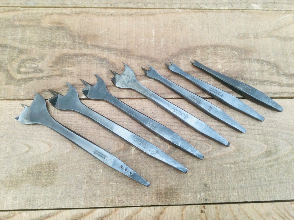 Vintage Center Point Brace Drill Bits Selection I&H Sorby, Marples, Henry P