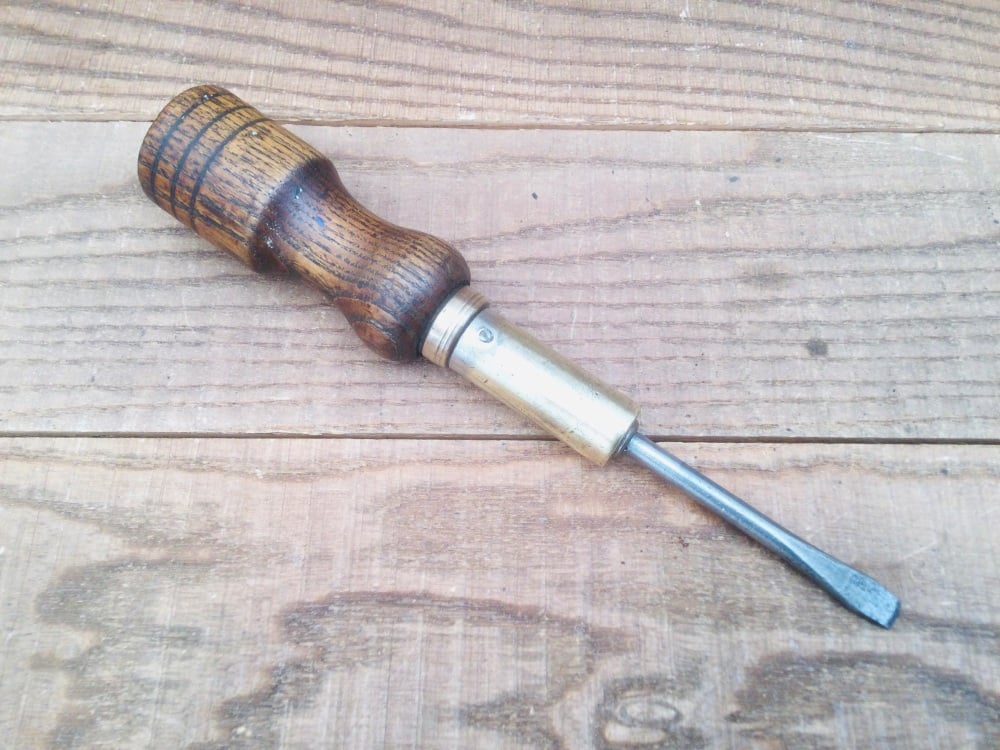 Early North Bros Yankee No. 10 Ratcheting Slotted Screwdriver Made In USA