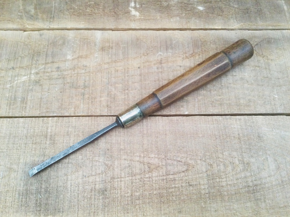 Antique R Sorby Octagonal Beech Handle Firmer Chisel