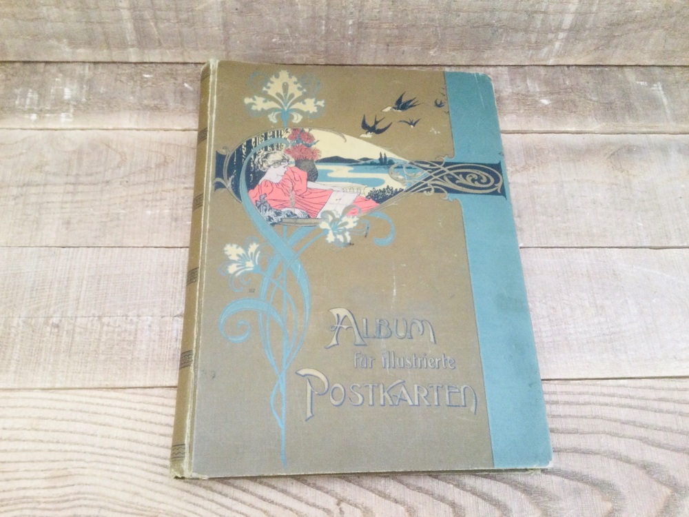 Vintage Art Nouveau Empty German Postcard Album