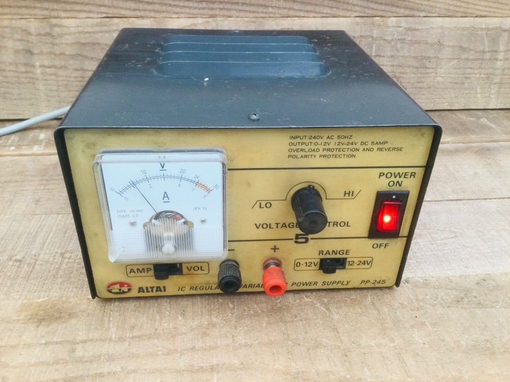 Vintage Altai PO-245 IC Regulated Variable DC Power Supply 0-12V  12-24V