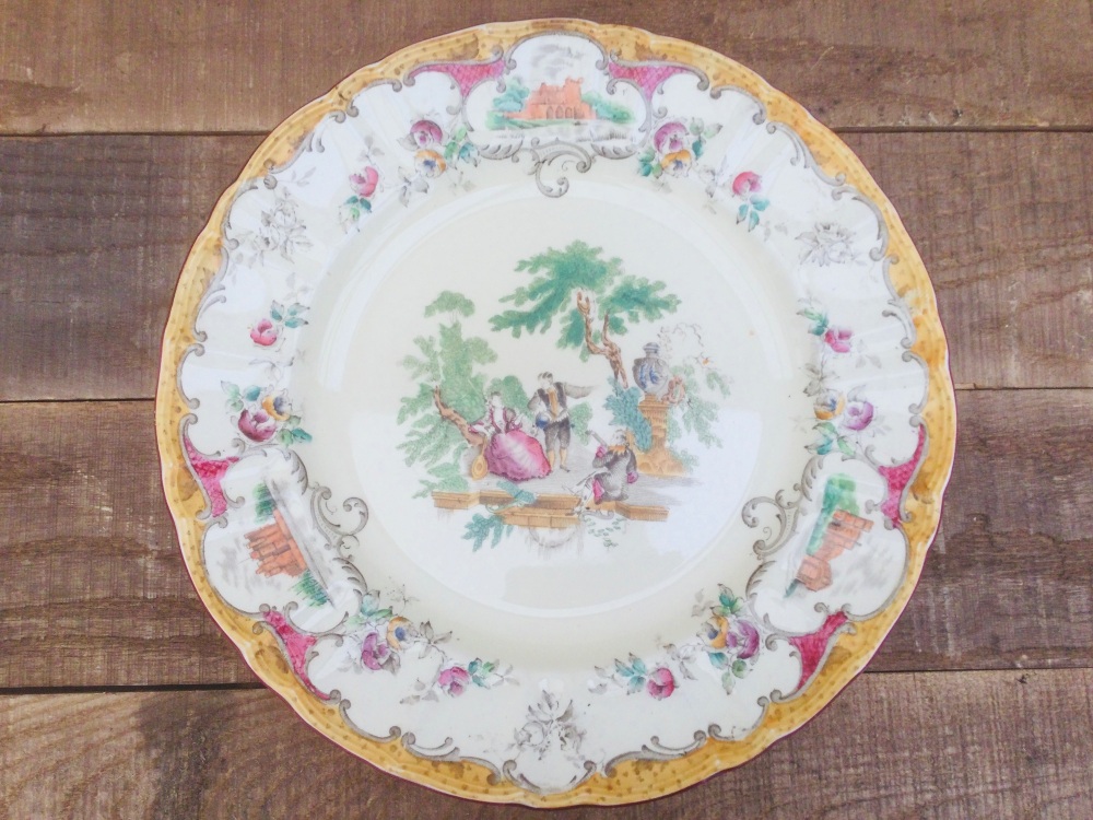 Vintage Mason’s Leeds First Reproduced By Mason’s 1932 Plate 10” Ironstone Ceramic