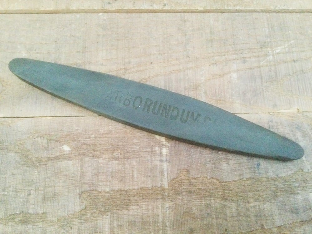 Vintage Carborundum Sharpening Slip Stone Stone