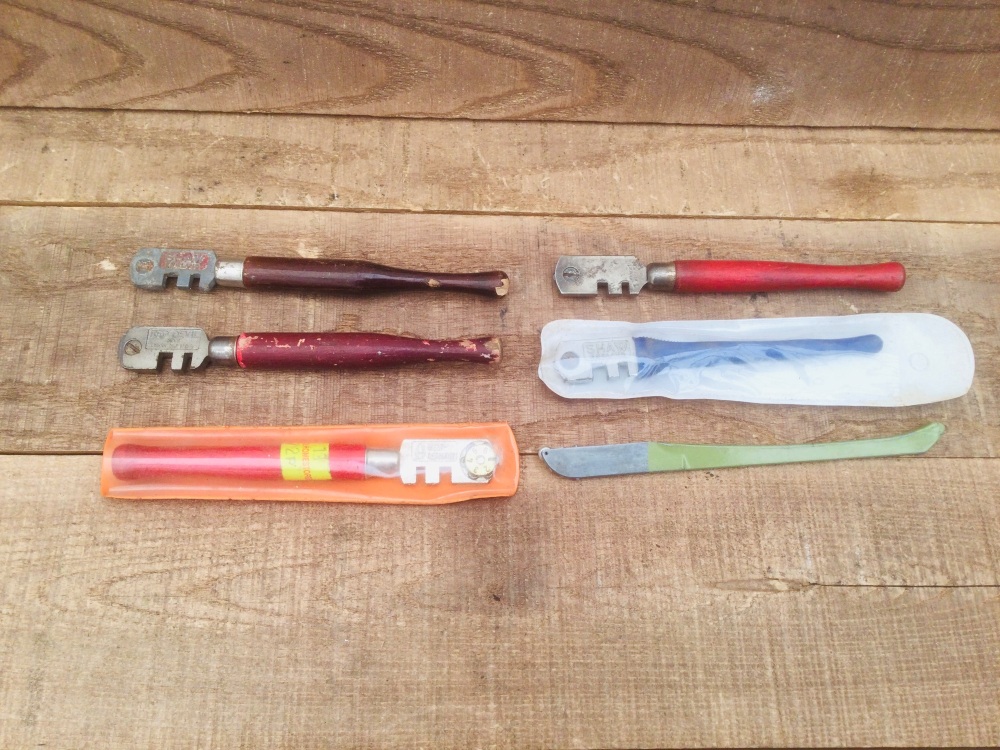 Vintage Glass Cutter Selection - include Red Devil No. 7 USA, Shaw