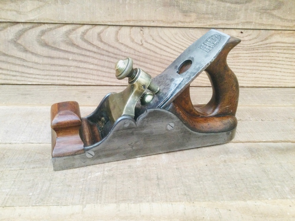 Antique 8¾” Cast Iron Infill Smoothing Plane Marples Hibernia Iron