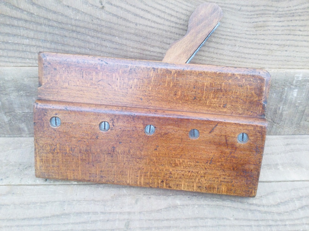 Antique J.E.Fitchew London Beech Moulding Plane Boxed & Deep Fitted Guide