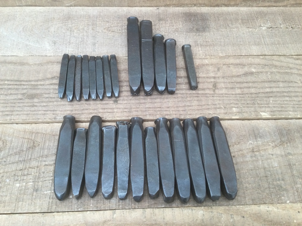 Vintage Leather Punch Letters & Numbers Selection
